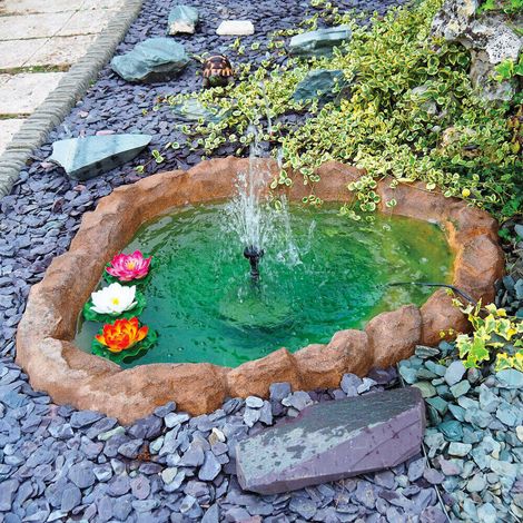 Laghetto Artificiale Roccia a Bordo Largo 135x118x38 cm 250 Litri (1/3)