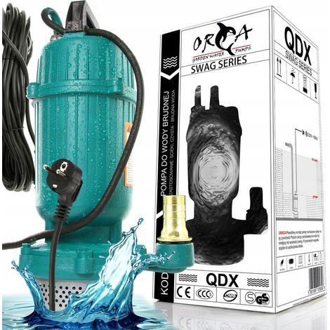 Tauchpumpe 750W Schmutzwasserpumpe Fäkalienpumpe Gartenpumpe Abwasserpumpe mit integriertem Schwimmerschalter (1/5)