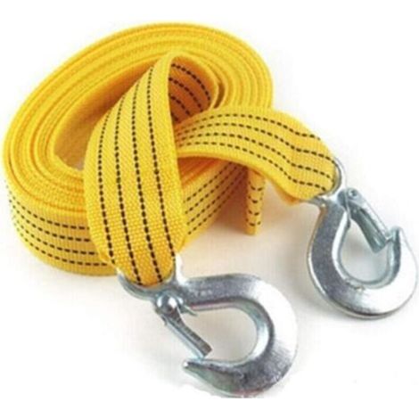 Sangle de remorquage Voiture, Fournitures d'urgence pour Voiture, Double câble de remorquage, 5 tonnes, Sangle de remorquage de 4 mètres, Corde de remorquage épaissie et élargie