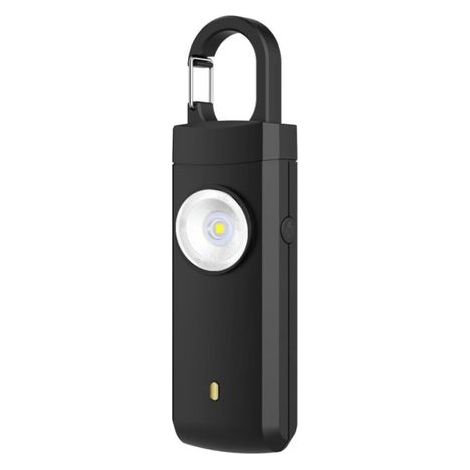 V1  L’Alarme Qui hurle pour Vous défendre Alarme personnelle 130 DB avec lumière stroboscopique LED, Rechargeable USBC, compacte et Portable pour Femmes et Hommes