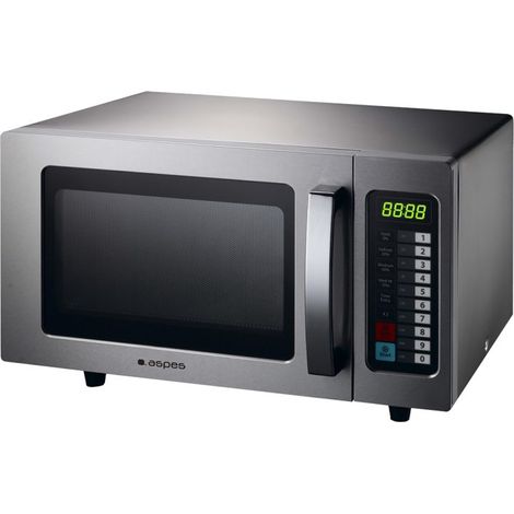 Microondas Inox con tirador 25L 1000W ASPES AMWH2510001MD Inox