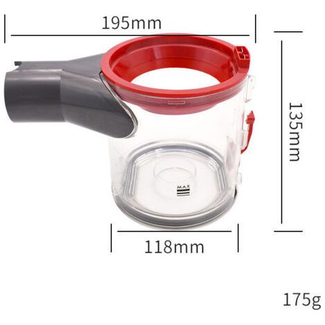 Alto Contenitore Polvere Trasparente per Accessori Aspirapolvere V7/V8, Ricambi di Qualità - AUTRES (1/3)