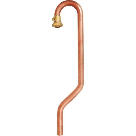 Ecolands – Crosse de sortie de compteur gaz pour tube cuivre – Raccord à écrou prisonnier 6/20 – Fixation avec patte – Filetage plomberie