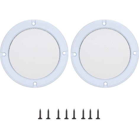 Couvercle Protecteur Pour Enceinte - Grille Métallique Décorative - 6,5 Pouces - Blanc - Lot De 2 (1/5)