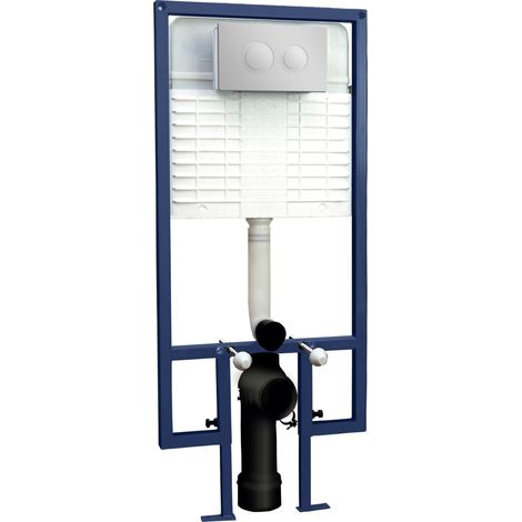Hudson Reed Wall Hung Toilet Frame 1136mm-1336mm H with Dual Flush Concealed Cistern