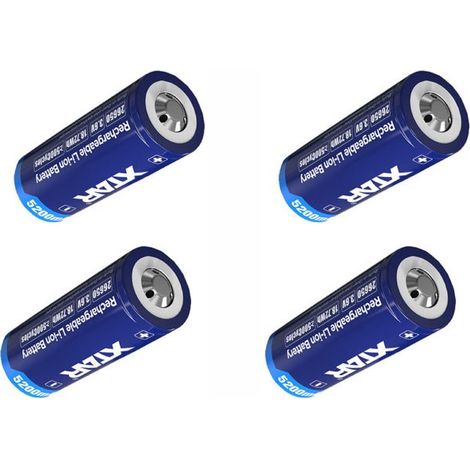 ..
.4 Batterie Xtar 26650 3.6V Li-ion 5200mAh avec protection BUTTON TOP.