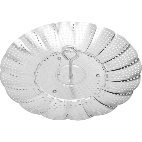 Panier vapeur pliable en inox 304, sans déformation, extensible, petite taille pour cuisson légumes (1/5)