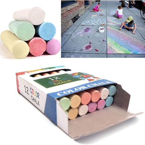 Craie de tableau noir non poussiéreuse, lot de craies colorées pour bureau, école et fournitures de classe. (1/5)