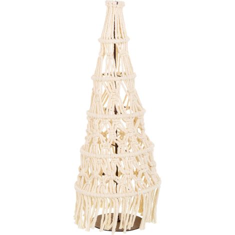 Árbol decorativo de algodón trenzado blanco d18x52 (1/5)