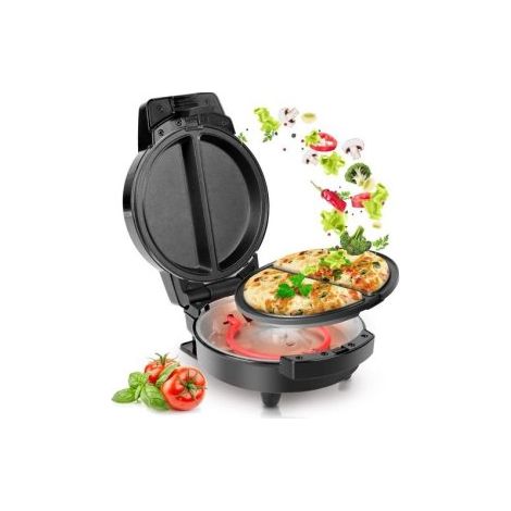 Duronic OM60 Französisch Omelette Pfannkuchen Griddle 600W 2 Omeletts zu einer Zeit und 2 Platten de Kochen Abnehmbare  Feste Beine de Sicherheit  Sandwiches Spiegeleier Halbmonde Waffeln Toast Frühst