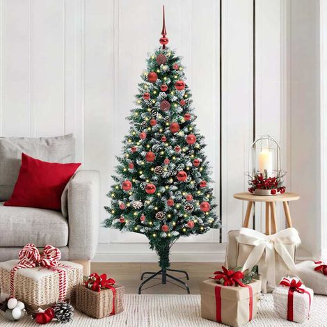vidaXL Artificial Christmas Tree with 150 LEDs with Stand Green 150 cm (1/5)