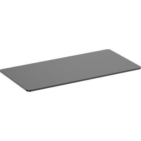 Plateau de bureau bords arrondis 150x75cm, noir