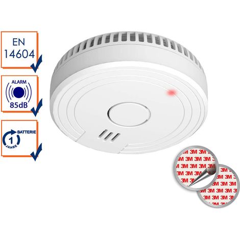 Optischer Rauchmelder DIN 14604 mit Batterie & Magnethalter (1/5)