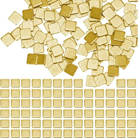 Plaquettes à Souder en Cuivre Plaqué Or 150 Pièces 2 x 2 mm pour Réparation et Création de Bijoux, Usage Polyvalent en Artisanat (1/5)