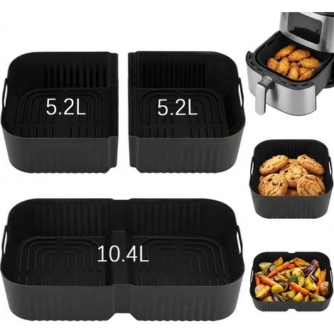 (AF500EU/AF500DE/AF500EUCP) - Accessorio riutilizzabile per friggitrice ad aria, compatibile con Cosori 10L  Senza BPA, nero