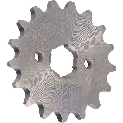 Pignon de transmission avant 420 17 dents pour motos pit bike 110cc 125cc 150cc et quads chinois, entraînement 0,8 pouce, acier durable, pièce de rechange (1/5)