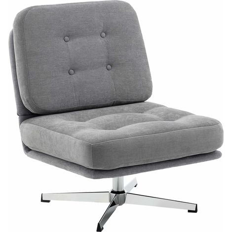 Sillón giratorio, tejido de chenilla, asiento de 70 cm