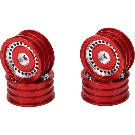 Stück 24-Loch-Leichtmetallfelgen für Axial SCX24 AXI90081 AXI00001 1/24 RC-Car - Rot (1/5)