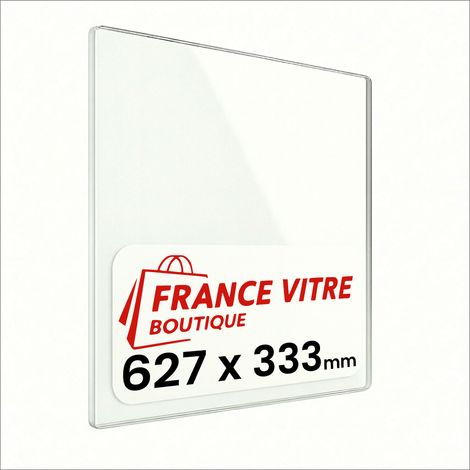 627 x 333 x 4 mm - Vitre de cheminée pour insert et poêle à bois - verre de rechange - France Vitre - jusqu'à 800°C - 333 x 627 x 4 mm (1/5)