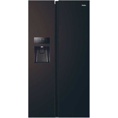 Amerikanischer Kühlschrank - HAIER - SBS 90 Serie 3 HSR3918EIPB - Klasse E - 515 L - 180 x 90 x 65,9 cm - Schwarz (1/3)