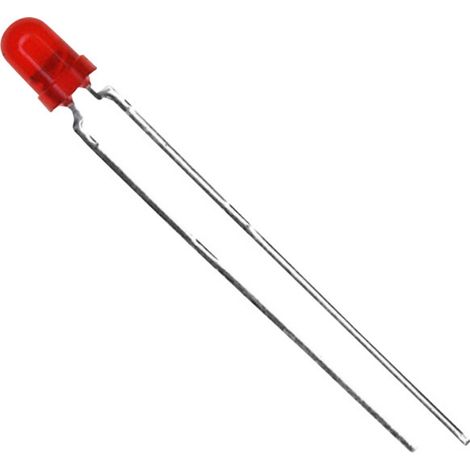 Vishay TLHR4400 LED rouge rond 3 mm 13 mcd 60 ° 30 mA 2 V