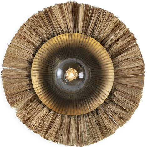 Applique herbe de mer et laiton vieilli esprit naturel raffiné - Naturel herbe de mer et laiton vieilli (1/4)