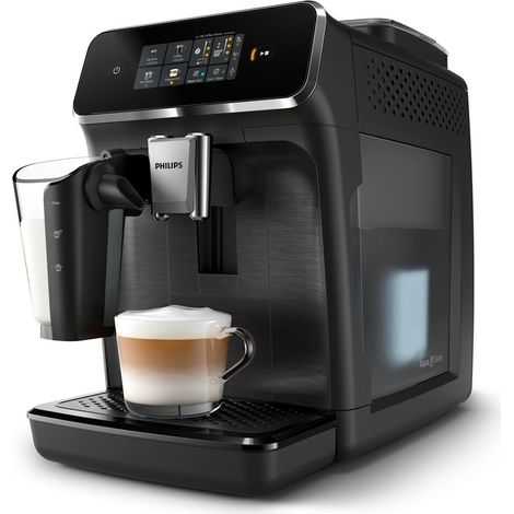 Philips – Machine à café à grain noire avec broyeur intégré – 4 types de boissons – Capacité 1,8 L – Pression 15 bars – Puissance 230 W