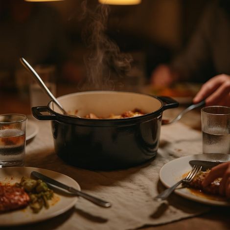 Cocotte ronde en fonte émaillée gris mat 4,5 L avec couvercle, compatible four et plaque de cuisson, plat à mijoter, poids total 5,29 kg (1/5)