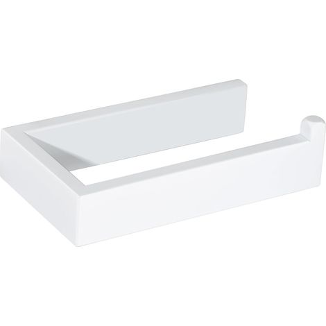 Porte Rouleau Papier Toilette Mural, Dérouleur Support Papier Toilette Mural en Acier Inoxydable pour WC Salle de Bain Cuisine, Blanc Montage par Vis (1/5)