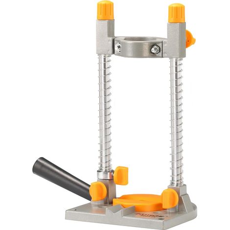 Support de visseuse d'angle à 90° pour perceuse à main de 43 mm, alliage d'aluminium, 1,1 kg, avec revêtement chromé, aide au perçage, poignée noire (1/5)