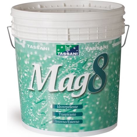 MAG 8 IDROPITTURA PITTURA TRASPIRANTE IDROREPELLENTE BIANCA TASSANI 5 lt