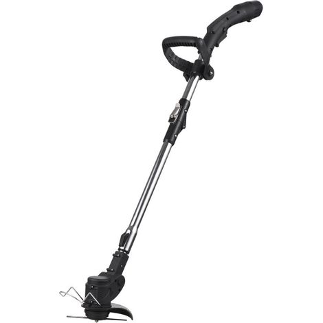 Coupe-herbe sans fil 12 V - Machine de désherbage légère - Lame de coupe en métal réglable en hauteur pour jardin et cour - Tonte des buissons - Élagage de la pelouse (1/3)