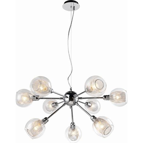 Lampadario Candellux Dixi 39-65018 9xE14 cromo vetro (1/2)
