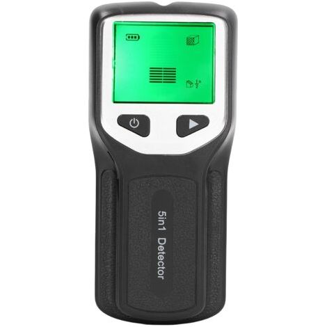 Détecteur de goujons muraux 5 en 1, détecteur avec écran LCD HD pour fil AC en bois, bord central, argent. (1/5)