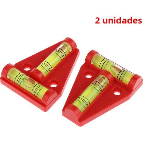 2-teilige Mini-T-Wasserwaage, dreieckiges Messinstrument aus Kunststoff mit Schaumstoffkugel (1/5)