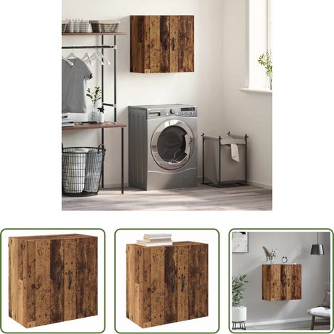 Rangement salon - Armoire Murale Bois ancien 60 x 31 x 60 cm Bois d'ingénierie (1/5)