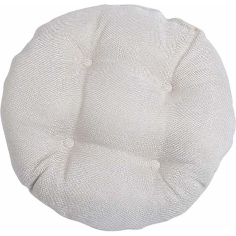 Rond Coussin de Chaise Galette de Chaise pour Maison Bureau Jardin Coussin Decoratif pour Terrasse Tatami Siège Intérieur Extérieur Beige L,45 x 45cm (1/4)