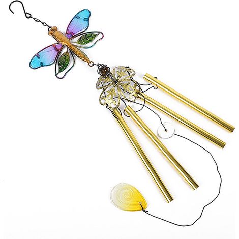 Cloche À Vent - Oiseau Colibri En Fer - Pour Jardin Extérieur Cour Balcon - Hauteur 75 Cm - 1 Pièce (1/5)