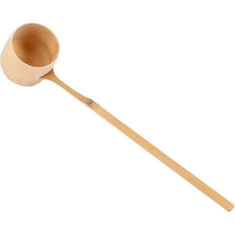 1 louche en bambou de style japonais, cuillère à thé à long manche (1/5)