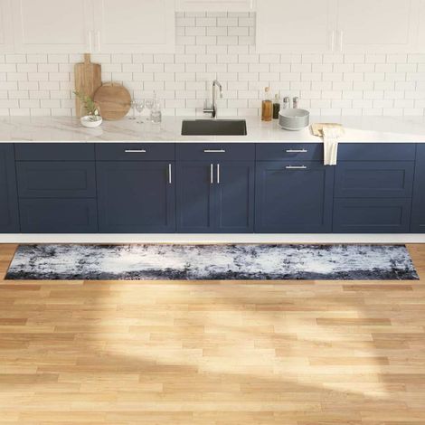 Tapis de Cuisine-Tapis d'intérieur Gris 300 x 60 cm Velours (1/5)