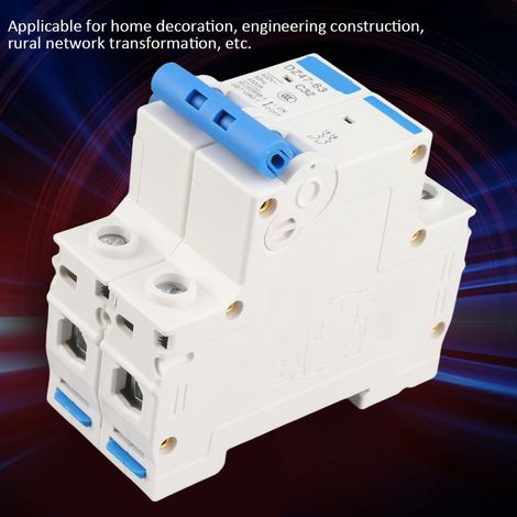 Disjoncteur miniature 2 pôles 32A DZ47-63 220/380V pour protection électrique (1/5)