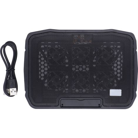 Support de refroidissement pour ordinateur portable, ventilateur réglable en hauteur, support de refroidissement haute vitesse (1/5)
