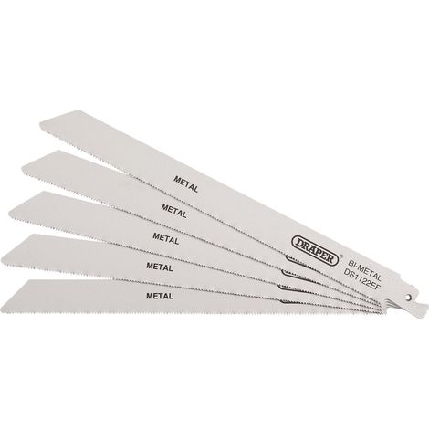 Bi-metal Reciprocating Saw Blades for Metal Cutting, 225mm, 18tpi (Pack of 5) (38631) (1/5)