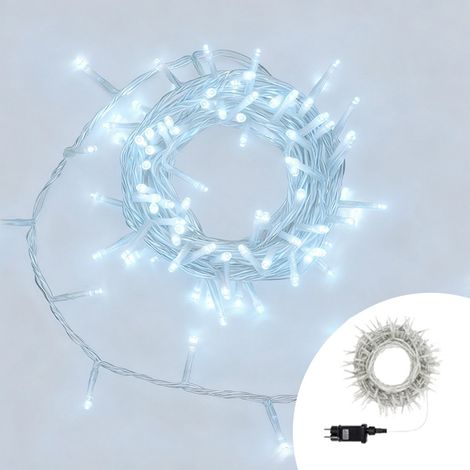 Catena di luci 50 metri da 1000 Led Bianco Freddo con cavo trasparente Wisdom (1/2)