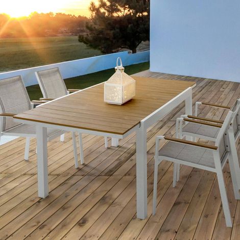 Tavolo SICILIA Quadrato Allungabile Bianco 90/180x90x74 cm