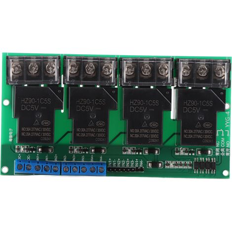 High Power Four Way Relay Module Control Panel Optocoupler Isolation 30A YYG-4 DC5V (1/5)