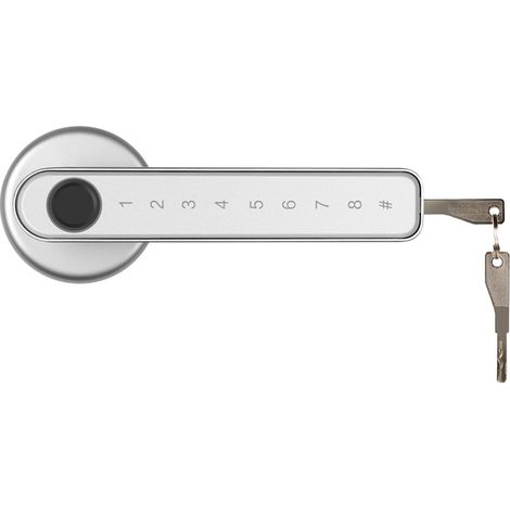 Serrure de porte intelligente à empreintes digitales et mot de passe, verrouillage de porte, levier de porte ouvert gauche-droite, ensemble de serrures de porte d'entrée sans clé (1/5)