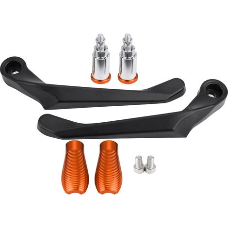 Lot de 2 leviers de frein et d'embrayage moto, protection anti-contact accidentel, guidon 22mm, orange (1/5)