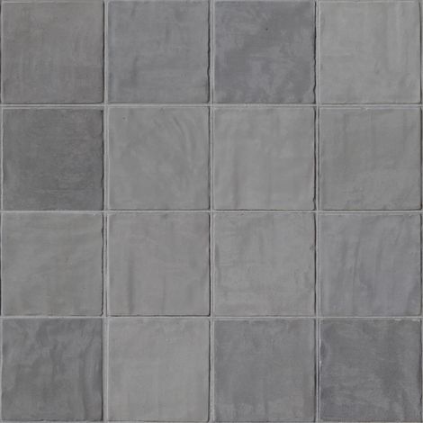Carrelage effet Zellige Gris 10x10x0,85 cm Brillant Orisel - Mur intérieur (vendu par carton de 0,6 m²) - RO'MA CARRELAGE
