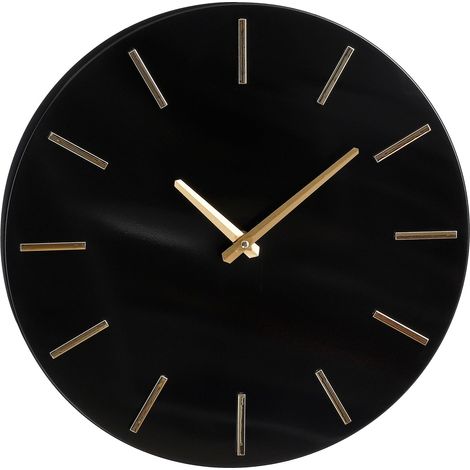 Mica Decorations Horloge murale Noir H4xl35.5xL35.5cm (1/4)